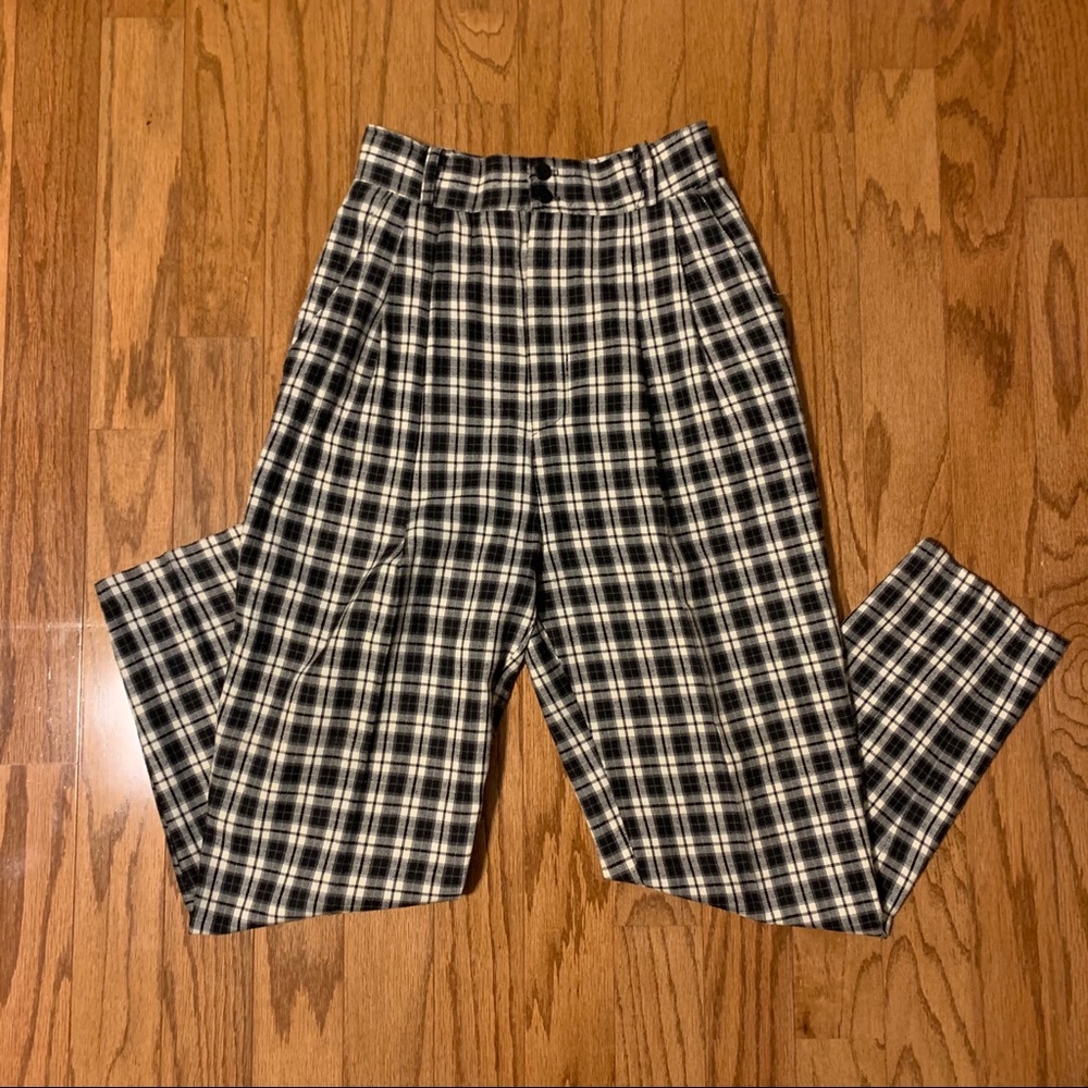 Vintage 90s Plaid Business Pants